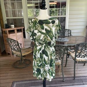 H&M leaf patterned dress